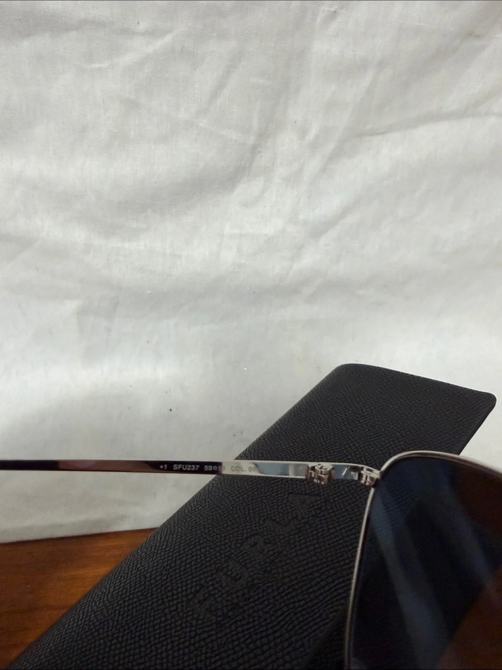 Furla Silver Frame Sunglasses with Blue Lenses